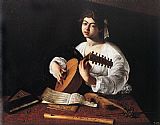 Caravaggio Canvas Paintings - The Lute Player